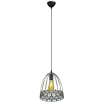 Lampa wisząca 1-płomienna E27 czarna 6802/1
