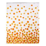 Zasłonka prysznicowa 180 x 180 cm poliester pomarańczowe koła AWD Interior
