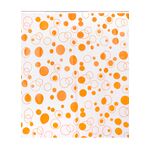 Zasłonka prysznicowa 180 x 180 cm PEVA pomarańczowe koła i okręgi AWD Interior