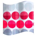 Zasłonka prysznicowa 180 x 180 cm poliester różnokolorowe koła AWD Interior