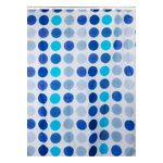 Zasłonka prysznicowa 180 x 180 cm poliester niebieskie i granatowe koła AWD Interior