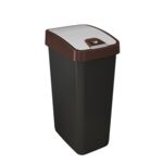 Kosz na śmieci z naciskaną pokrywą 45 l brązowy magne 40 x 30 x 61,5 keeeper
