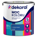 Farba lateksowa do wnętrz MOC KOLORU Niebieski klejnot 2,5 l Dekoral