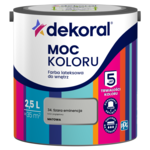 Farba lateksowa do wnętrz MOC KOLORU Szara eminencja 2,5 l Dekoral