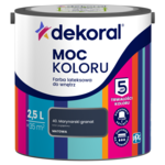 Farba lateksowa do wnętrz MOC KOLORU Marynarski granat 2,5 l Dekoral