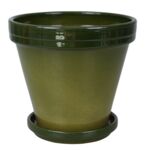 Donica ceramiczna 13,5 x 15,5 cm zielona Cermax