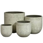 Donica okrągła lekki cement 27 x 25 biała  CERMAX