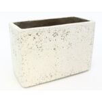 Donica wysoka prostokątna lekki cement 45 x 22 biały CERMAX