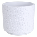 Osłonka cylinder ceramiczna 12 cm biała mat CERMAX