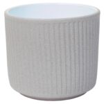 Osłonka ceramiczna cylinder 14 cm jasny grafit struktura