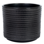 Osłonka cylinder calla ceramiczna 14 cm stare srebro CERMAX