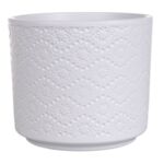 Osłonka cylinder flora ceramiczna 16 cm biała mat CERMAX