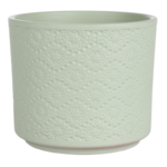 Osłonka cylinder flora ceramiczna 16 cm pistacja CERMAX