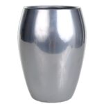 Osłonka wazon ceramiczna 20 cm chrom CERMAX