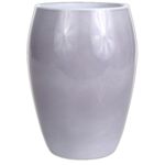 Osłonka wazon ceramiczna 20 cm szary lazur CERMAX