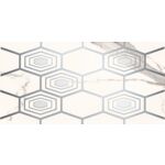 Dekor ścienny Nella white 22,3 x 44,8 Gat.1