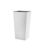 Doniczka FINEZJA 19 cm DŁUTO biały