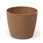 Osłonka-doniczka MAGNOLIA jersey Eco 14 naturalne drewno Lamela