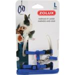 Szelki i smycz dla świnki morskiej L niebieski ZOLUX