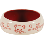 Miska ceramiczna dla gryzonia zapobiega wydostawaniu się karmy lub wody 1 l czerwony ZOLUX