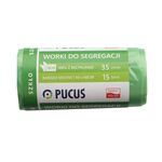 Worek do segregacji LDPE 35 l 15 szt. zielony Pucuś