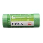 Worek do segregacji LDPE 60 l 10 szt. zielony Pucuś