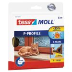 Uszczelka gumowa PROFIL-P brązowa 6 m x 9 mm tesa