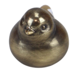 Figurka ceramiczna Ptak 6 cm złoty