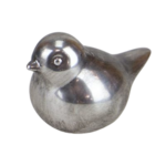 Figurka ceramiczna Ptak 8 cm złoty