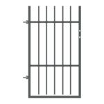 Furtka Maciek ocynk RAL7016 struktura 90 x 150 cm z elektrozaczepem dostosowana do pochwytu lewa