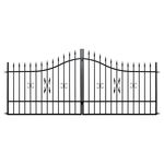 Brama dwuskrzydłowa Tytus ocynk RAL9005 500 x 120 - 150 cm