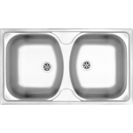 Zlewozmywak stalowy Techno satyna 79 x 44 cm Deante