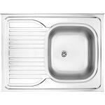 Zlewozmywak TANGO dekor 1-komorowy z ociekaczem lewy nakładany 800 x 600 + osprzęt