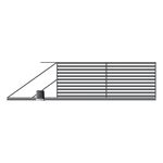 Brama przesuwna Dorian ocynk RAL7016 struktura 400 x 154 cm z automatem lewa