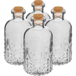 Zestaw buteleczek z korkami, 240 ml 4 sztuki