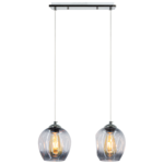Lampa wisząca linka 2-płomienna E27 chrom czarny 8182/2 8C BL