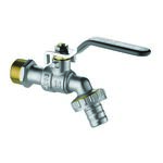 Zawór kulowy ogrodowy 1 x 2 z adapterami