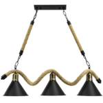Lampa wisząca 3-płomienna E27 czarny 5102/3 BLACK