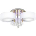 Plafon 3-płomienny E27 22xLED złoto gloss DRS8006/3 TR GL
