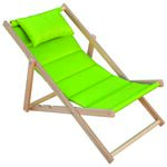 Leżak Soft z zagłówkiem limonka