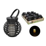 Lampa solarna lampion 11 cm czarny