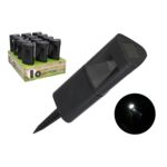 Lampa solarna LED 6,9 x 6,4 x 27,5 cm czarna