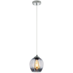 Lampa wisząca linka 1-płomienna E27 chrom czarny 8182/1 8C BL