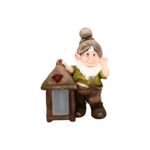 Lampa solarna figura krasnal z lampionem 43,5 cm