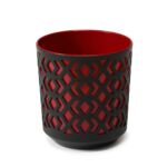 Doniczka AZTEK 25 korpus czarny + wkład  czerwony Lamela