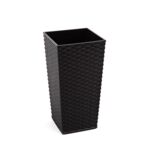 Doniczka FINEZJA 19 x 19 rattan czarny Lamela