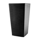Doniczka FINEZJA 30 cm DŁUTO czarny