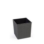 Doniczka JUKA 30 x 30 rattan grafit metalik Lamela