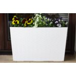 Kwietnik WERBENA 19 x 56 rattan biały Lamela