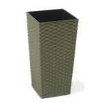 Doniczka FINEZJA ECO 30 x 30 rattan zielony leśny Lamela